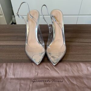 Gianvito Rossi PVC Patent Leather Slingback Pumps
